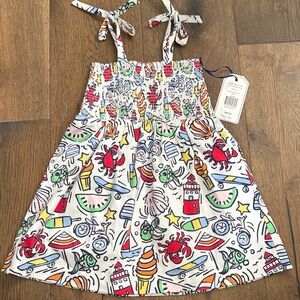 Classic Prep Kids' Dress with Multicolor Print